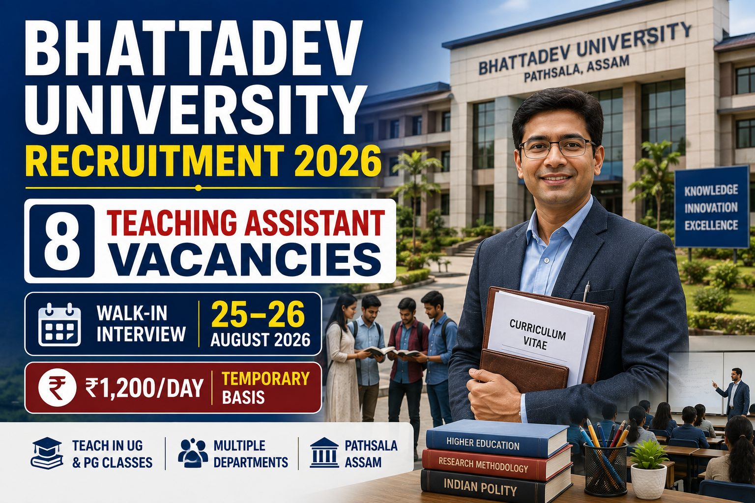 Bhattadev University Recruitment 2026