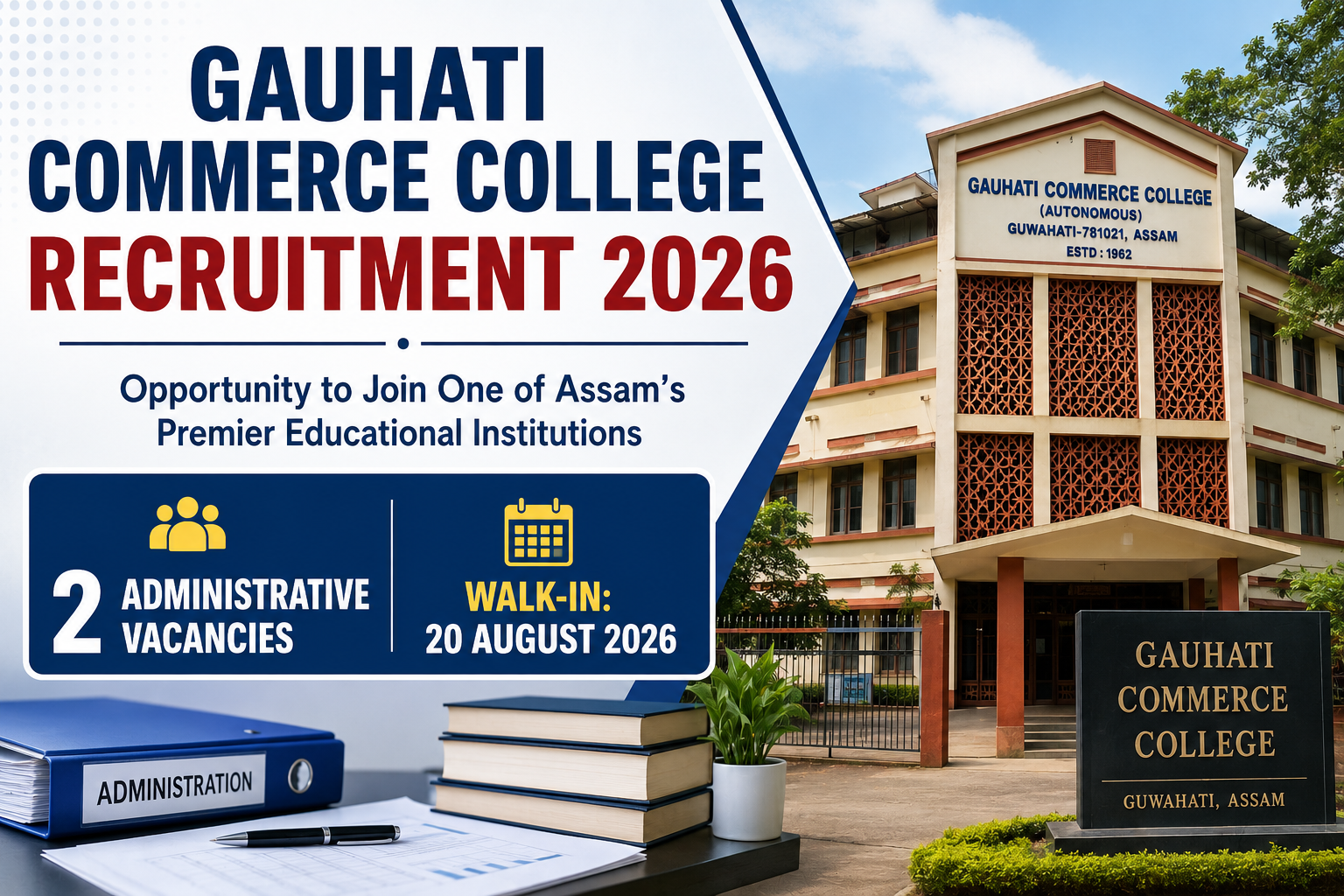 Gauhati Commerce College Recruitment 2026