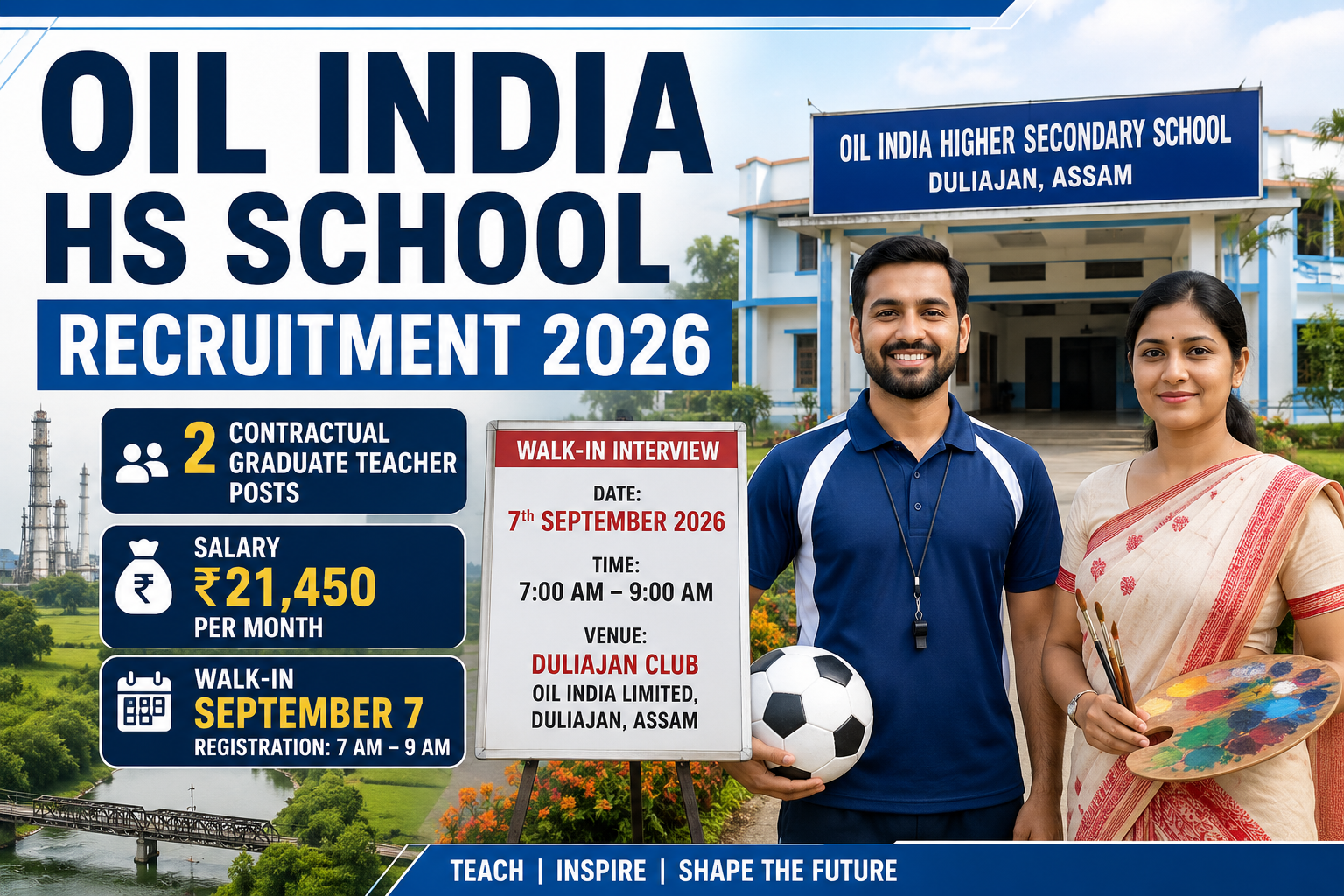 Oil India HS School Recruitment 2026
