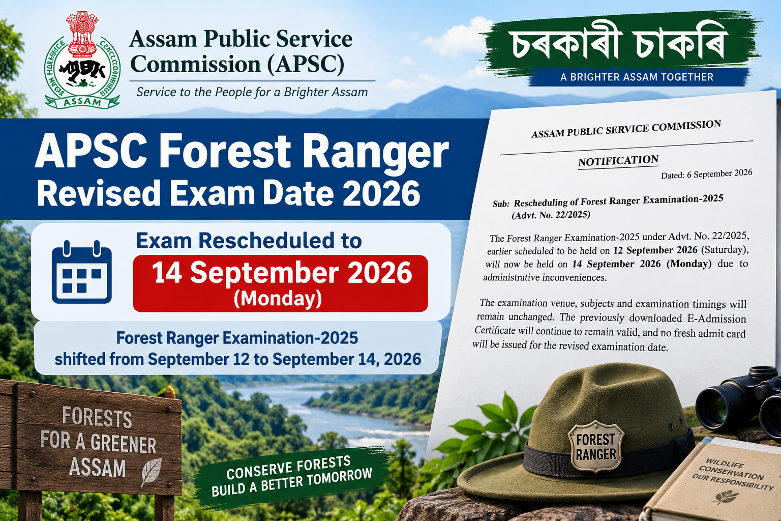 APSC Forest Ranger Revised Exam Date 2026